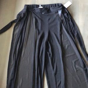 Black see through cover up bottoms